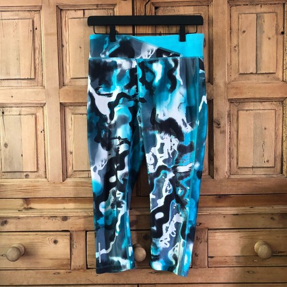 Nike Pants - Nike Blue and Black Medium Leggings